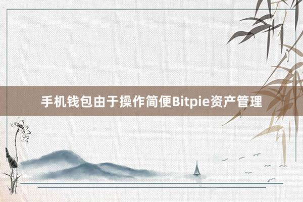 手机钱包由于操作简便Bitpie资产管理