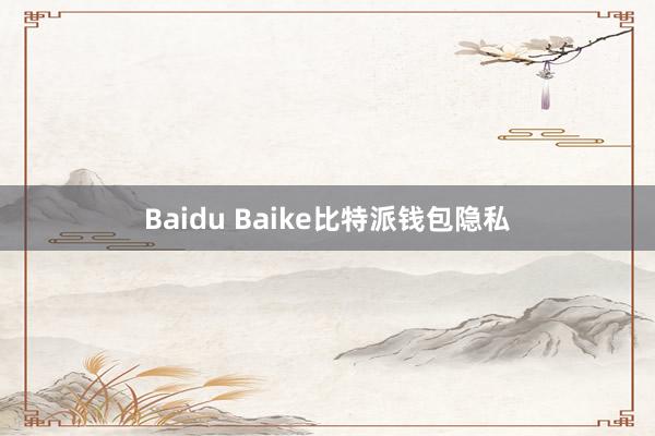 Baidu Baike比特派钱包隐私