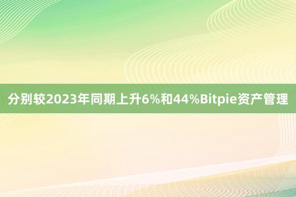 分别较2023年同期上升6%和44%Bitpie资产管理