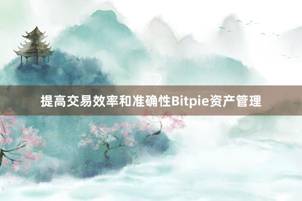 提高交易效率和准确性Bitpie资产管理