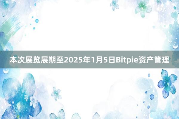 本次展览展期至2025年1月5日Bitpie资产管理