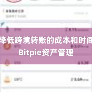 降低跨境转账的成本和时间Bitpie资产管理