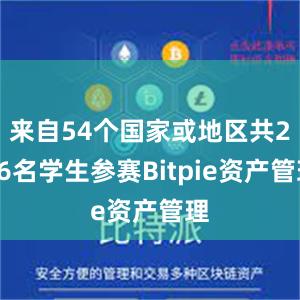 来自54个国家或地区共256名学生参赛Bitpie资产管理